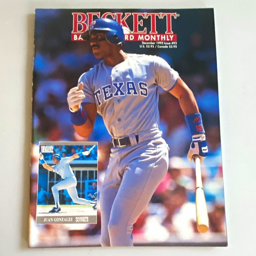 Beckett Baseball Card Monthly Magazine Dec 1993 Issue #97 Juan Gonzalez